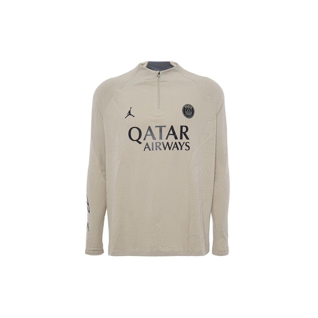 Jordan X PSG Paris Saint-Germain Strike Third Dri-Fit Printed Logo Long Sleeve Soccer Jersey Men Tops Stone DZ0696-231