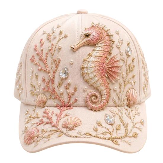 Turtle Whale Jellyfish Pattern Cap Ocean Creatures Baseball Cap, Adjustable Sun Hat with Sea Back Buckle Animal Patterns, Trucker for Men And