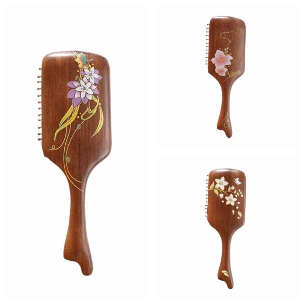 Anti Static Sandalwood Hair Comb Portable Air Bag Massage Comb Air Cushion Comb  Curly Hair