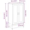 Highboard Pink 68 X 39 X 123 Cm Steel