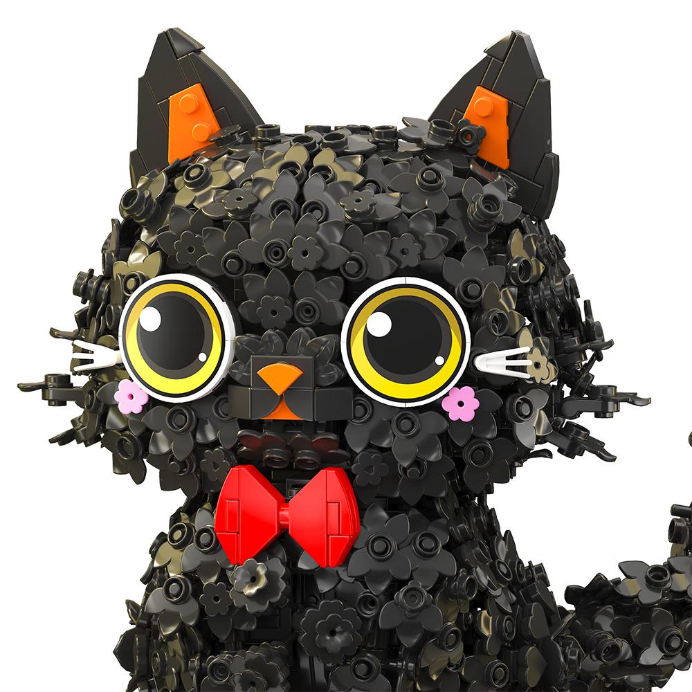 DOUBUILT Miniature Kitten Brick Set Toy - Expressive Cartoon Cat Model, Creative Desk Decoration & Educational Gift for Children