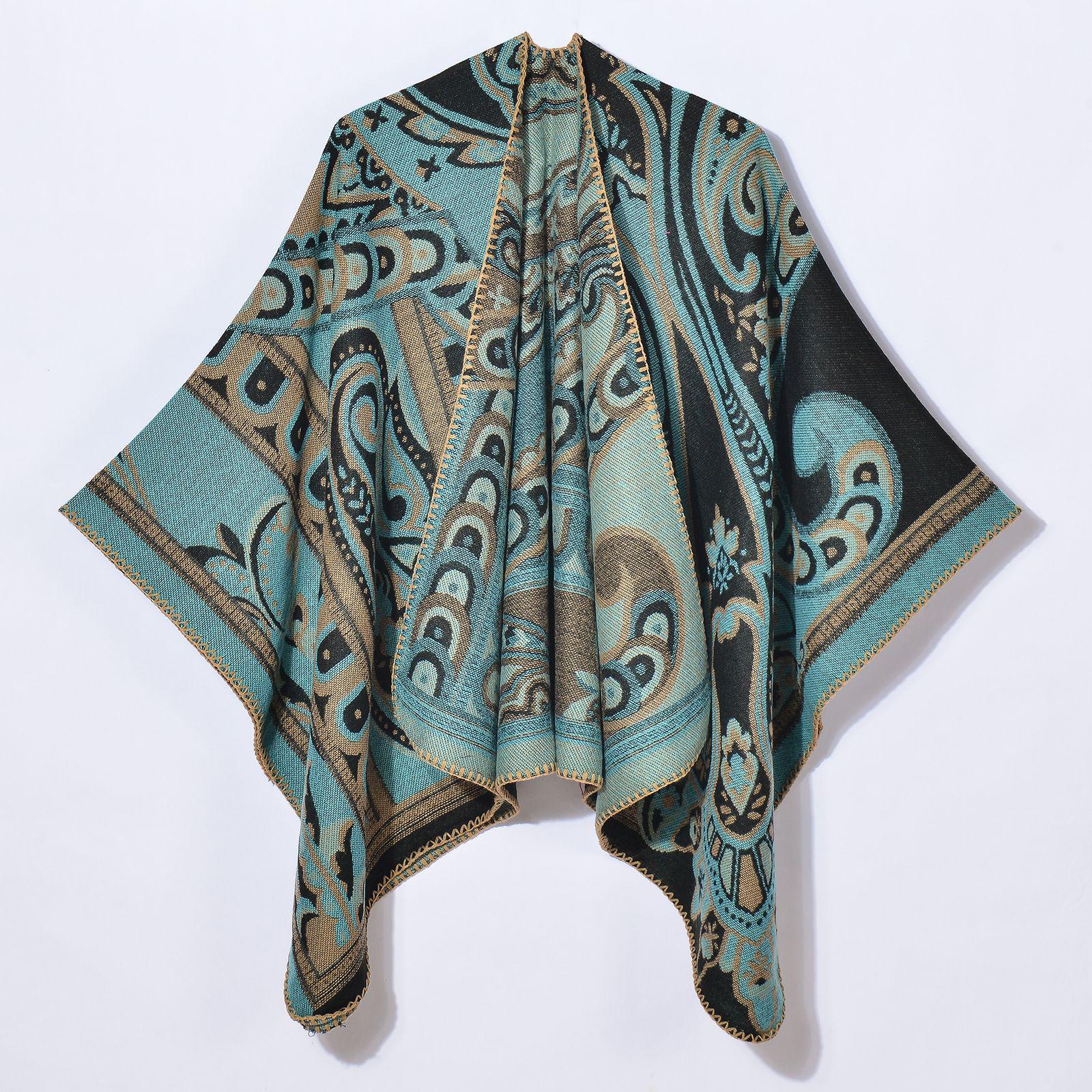 

Women s European & American Thick Warm Fashion Shawl Cardigan Cloak 130x150cm