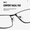 New Men Square Metal Large Frame Reading Spring Leg Elderly Presbyopia Glasses Blue Light Blocking Eye Protection Eyeglasses