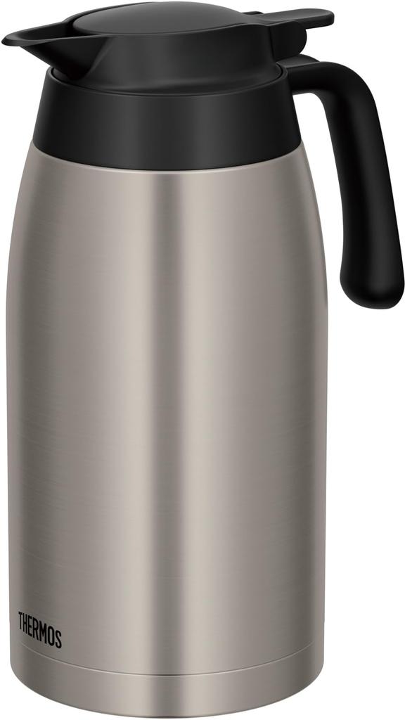 Thermos Stainless Steel Pot, 2L, with Stainless Steel Mat, Thermos Flask Design, Keeps Food Hot or Cold, TTB-2001 SMT