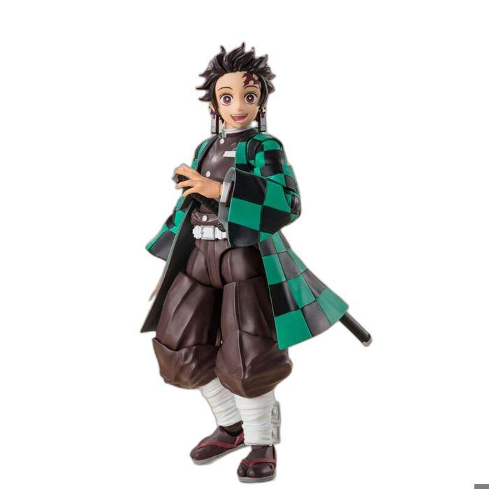 Figurine - Tamashii Nations - Tanjiro Kamado S.H - 15 Cm - Peinte À La Main - Accessoires Inclus