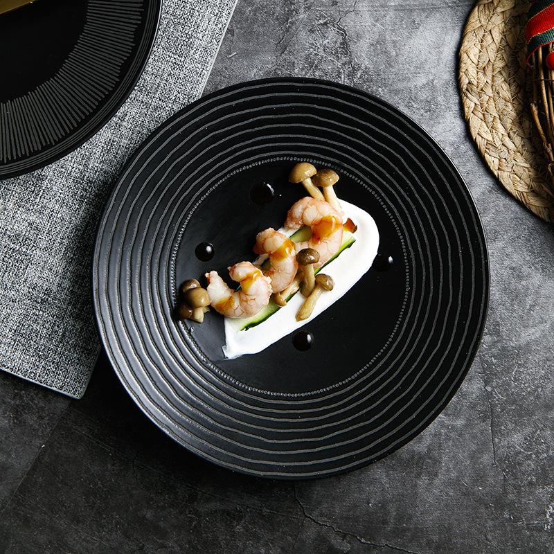 Nordische Sternschnuppen Keramik Steak- und Dessertplatte