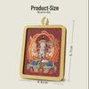 Zodiac Cinnabar Thangka Pendant - Eight Guardian Deities Amulet Box (Samantabhadra & Manjushri)