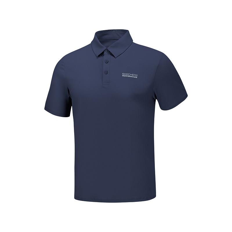Skechers Breathable Quick-Dry Sports Polo Shirt Men tops Navy-Academy-Blue P225M187-02MZ S