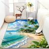 17 Stile Sommer Strand Kokospalmen Druck Teppich für Wohnzimmer Schlafzimmer Sofa Fußmatte Heimdekor Bereichsteppich Rutschfeste Bodenmatte