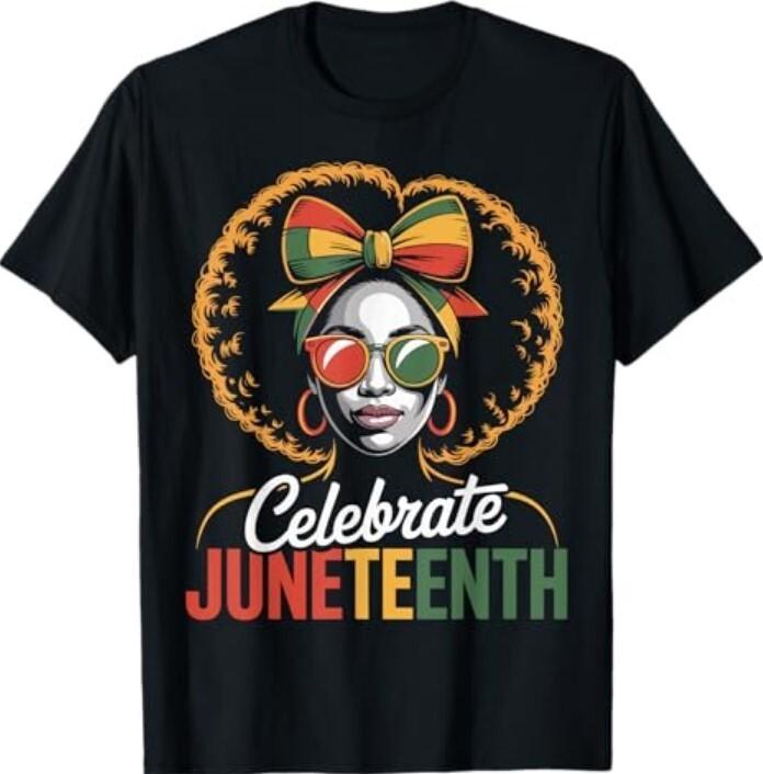Miss Juneteenth Freedom Black American African Girl T-Shirt Unisex T-Shirt S
