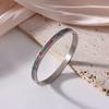 18K Electroplated Women's Retro Enamel Drip Oil Titanium Steel Bracelet, 6mm