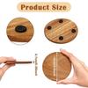 16 Pieces Unfinished Wood Coasters, 4 Inch Round Wooden Coasters for Crafts with Non-Slip Silicon Do