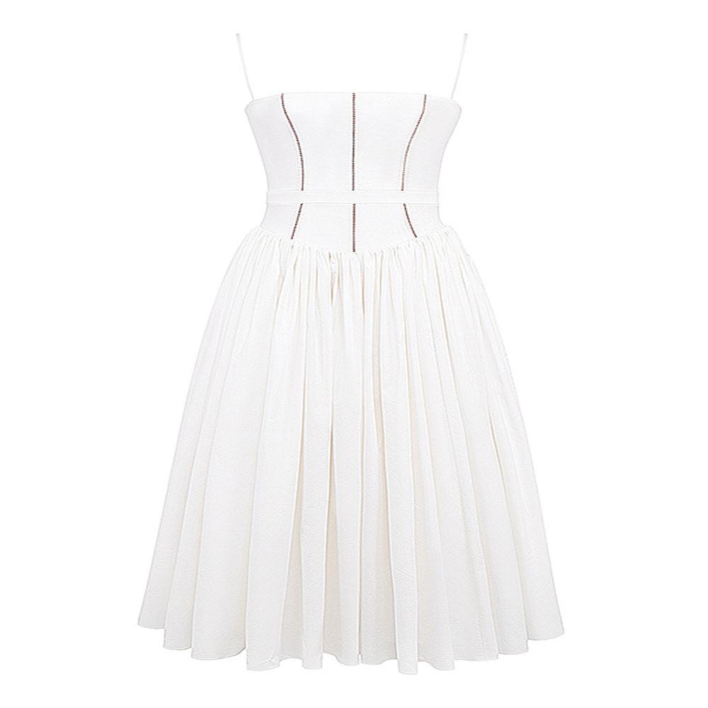 Summer Fashion Strap Dress Elegant Printed Zipper Long Dress