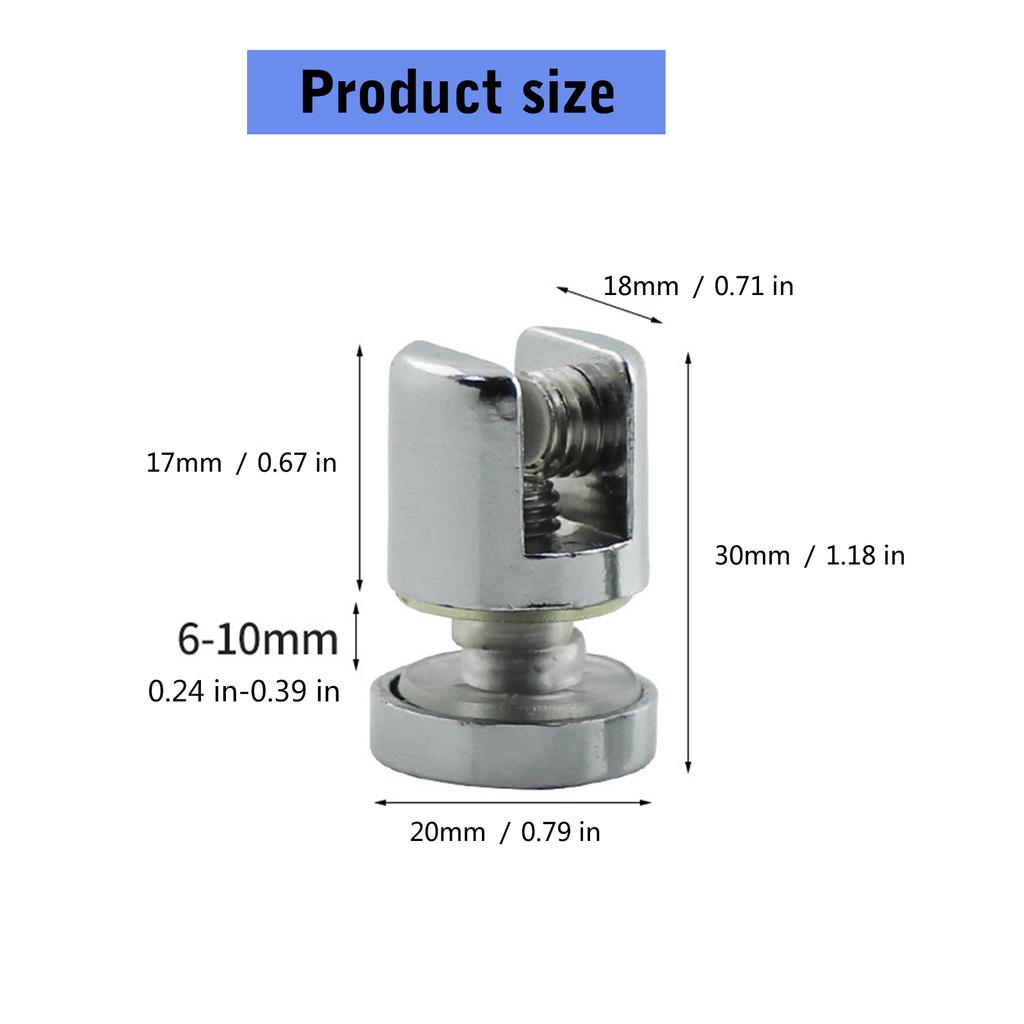 Glass Clamp Holder Bracket Metal Fix Clamp for 10-12mm Thick Glass Adjustable Shelves Corner Bracket Glass Support Plate