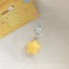 Cute Yellow Pink Stars Keychain Pendant Keyring For Girls Backpack Charm Headphone Case Accessorie Creative Gifts