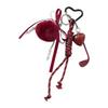 Korean Style Heart Tassels Bows Keychain Bag Charm Bags Pedant for Stylish Women’s Handbag Decoration Bag Accessories