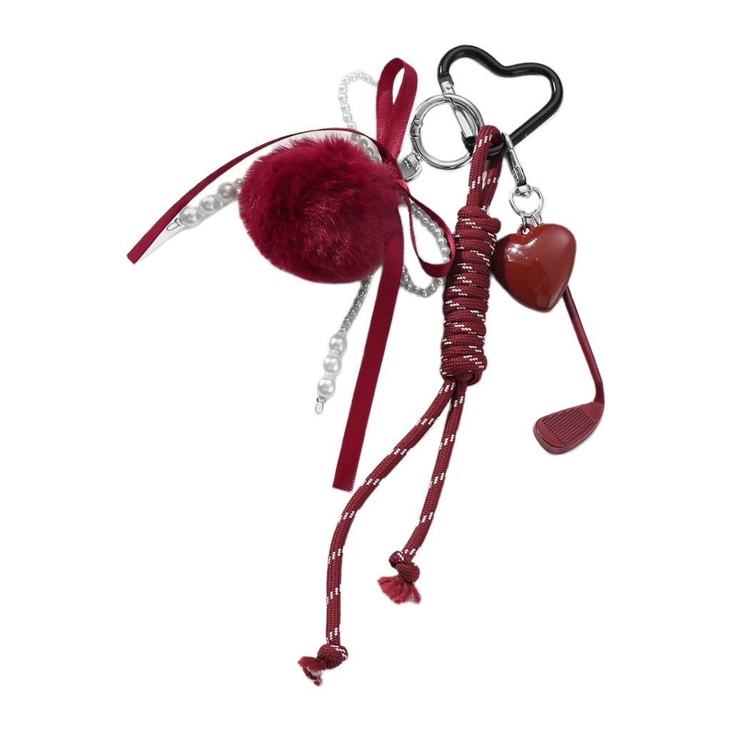 Korean Style Heart Tassels Bows Keychain Bag Charm Bags Pedant for Stylish Women’s Handbag Decoration Bag Accessories