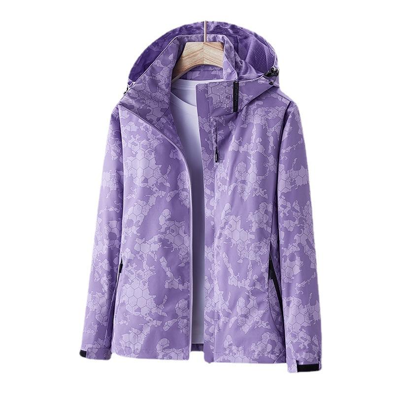 Outdoor Camouflage Thin Jacket Windproof and Water-proof Couple Mountaineering Suit Spring and Autumn Coat
