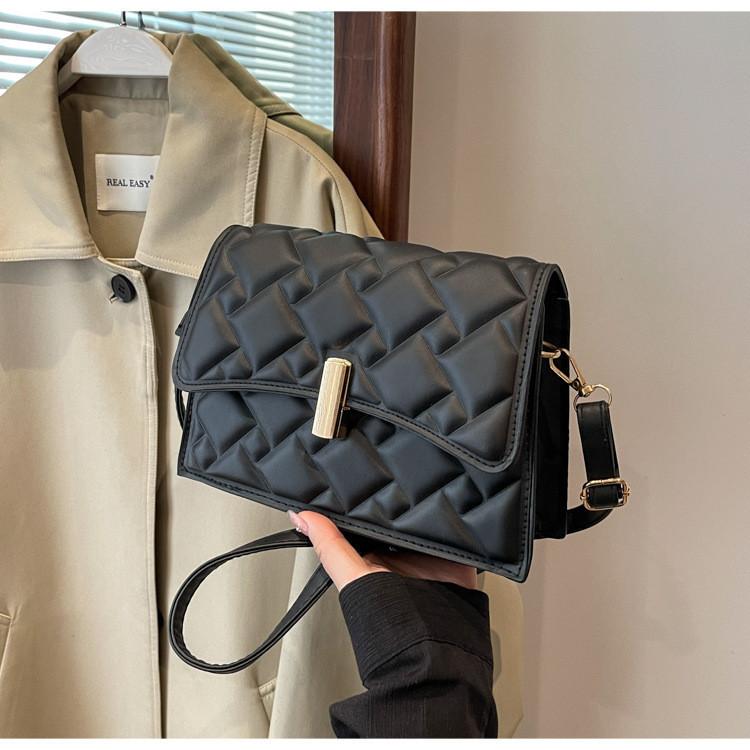

Chic Trendy Minimalist Small Square Bag In Classic Black White And Brown For Women чёрный