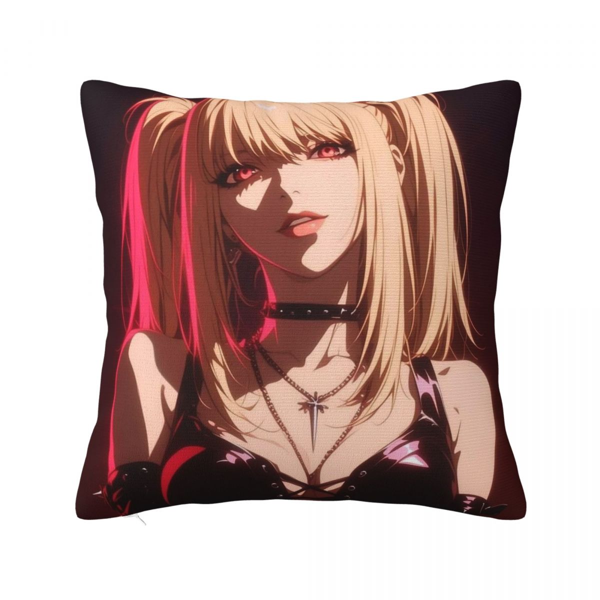 

Anime Death Note Misa Amane Square Pillowcase Cushion Cover Pillow Case Throw Pillow Cover for Home Bedroom Car 12x12Inch