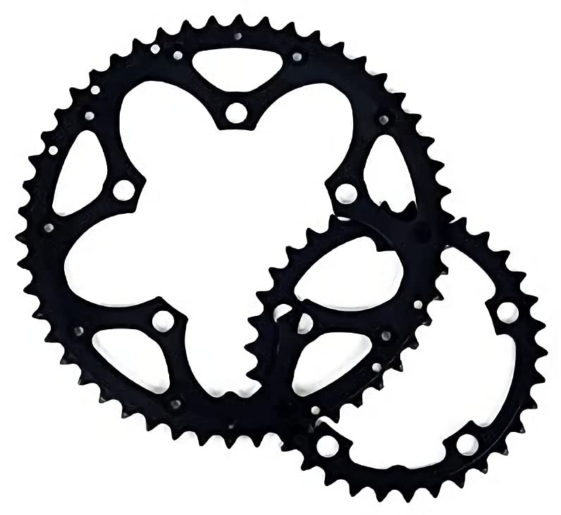 

Sugino Road Chainring Outer Inner Set 48x36 Black Shimano Compatible & POE110S(D)/Double P.C.D. 110-110mm 9S/10S чёрный
