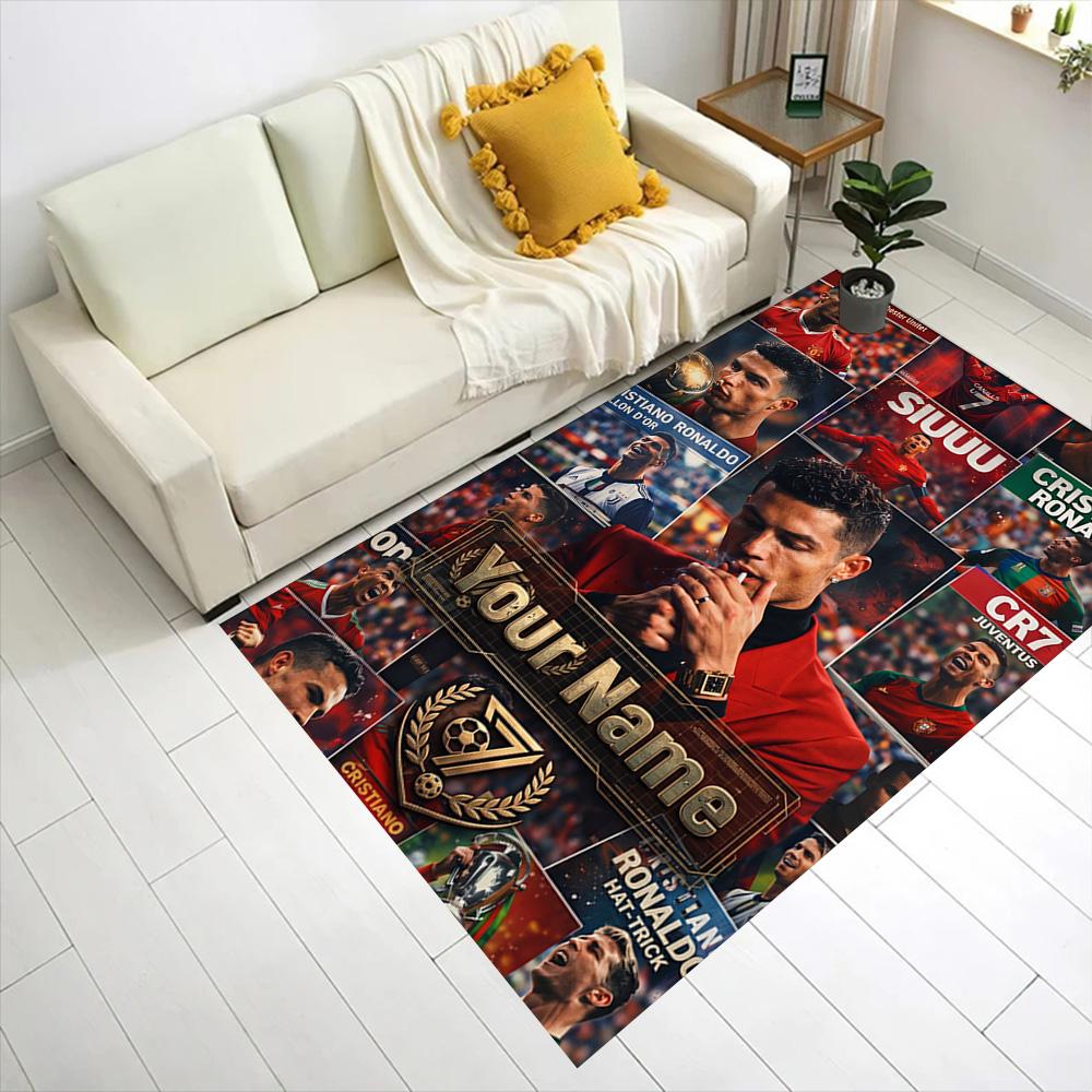 Cristiano Ronaldo (32) Customizable Name Floor Mat Suitable for Game Room Study room Hallway Decorate room Antislip Carpet Decorate Offices