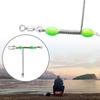 10Pcs/pack Luminous Beaded T Shape Fishing Swivels, Corrosion Resistant Stainless Steel 3 Way Rolling Swivels Snaps Set