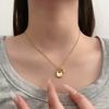Simple Temperament Golden Beanie Necklace Female