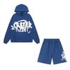 Unisex Y2K Streetwear Hoodie Jogger Set Cotton Blend Loose Fit Casual Outfit Men Women