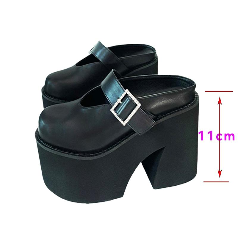 New Style Popular Women's Slippers for Large-sized Women Wear Slippers of Size 34-43 Summer 11cm Thick-bottomed Zapatos Mujer
