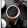 New Watch Men's Belt Business Quartz Watch Hollow Large Dial Fashion Personality Trendy Watch