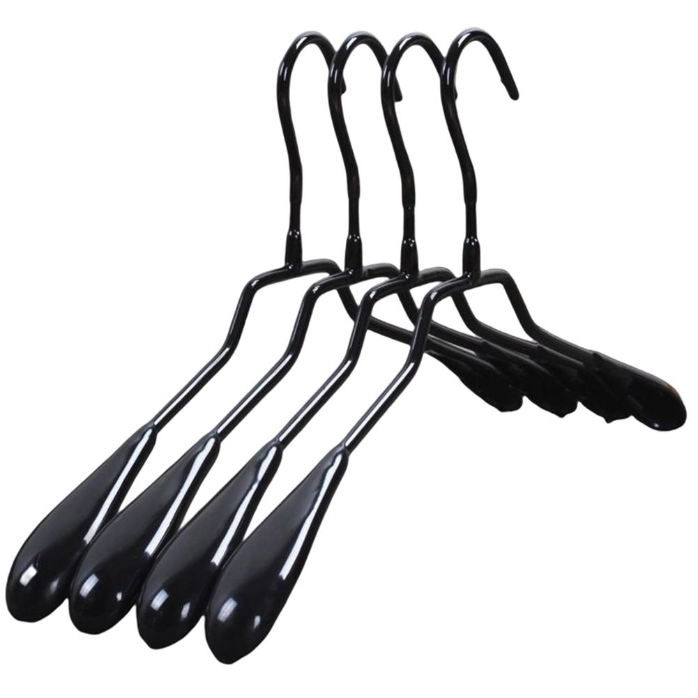 5pcs Metal Dip Plastic Clothes Hanger Pants Clip Wide Shoulder Adult Non-slip Seamless Drying Rack Wardrobe Storage Space Saving 5pcs чёрный