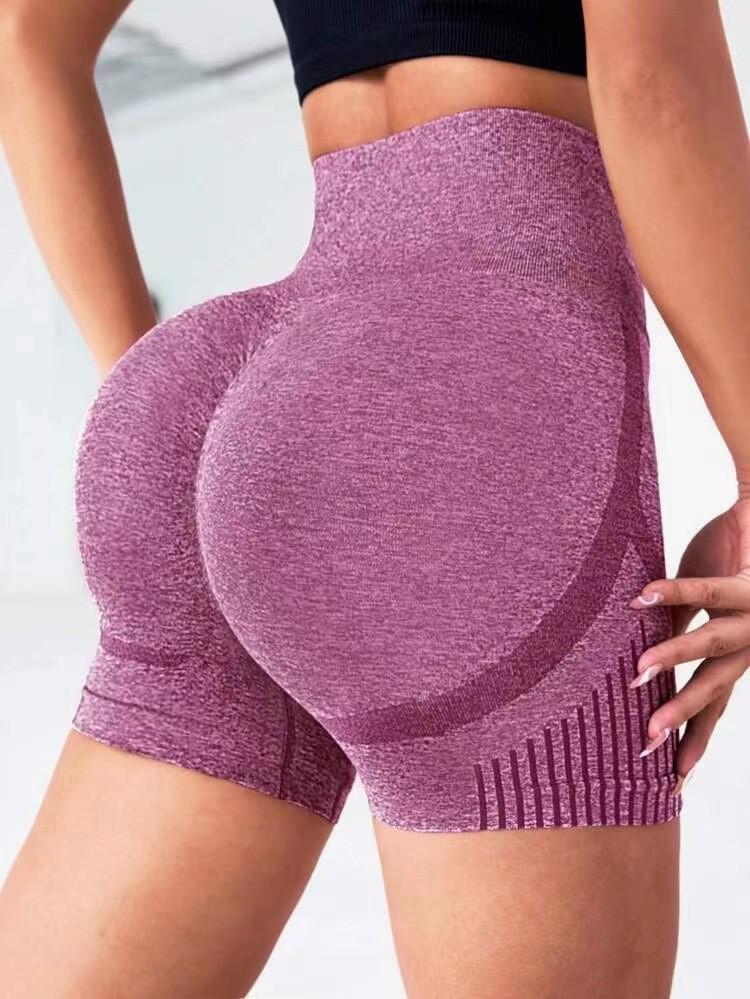 

Seamless High Waist Peach-Enhancing Quick-Dry Running Yoga Shorts for Women S/M