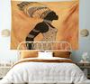 African Tapestry Indigenous People Theme Traditional Turban and Dress Tapestry Wall Hanging for Bedroom Living Room Dorm Decor