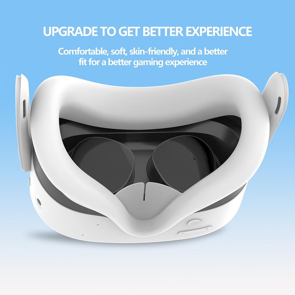 Para Meta 3s VR Óculos Sombreamento Silicone Máscara Acessórios VR Leve Máscara Facial Conforto F2Q4
