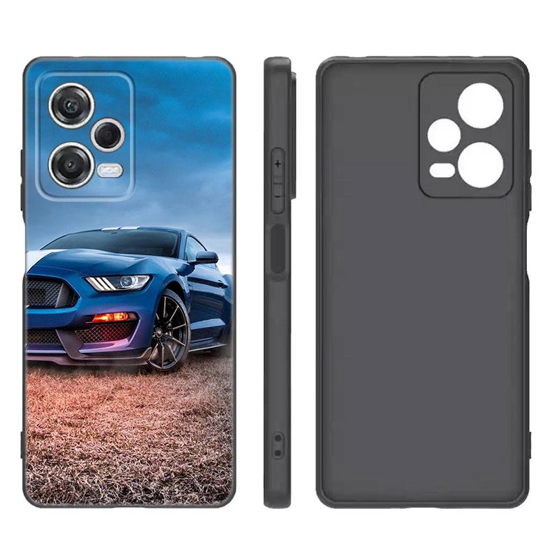 Sports Cool Car Black Silicone Phone Case For Xiaomi Redmi Note 9 10 11 11S 11T 12 13 Pro 5G Plus 9S 10S 12S