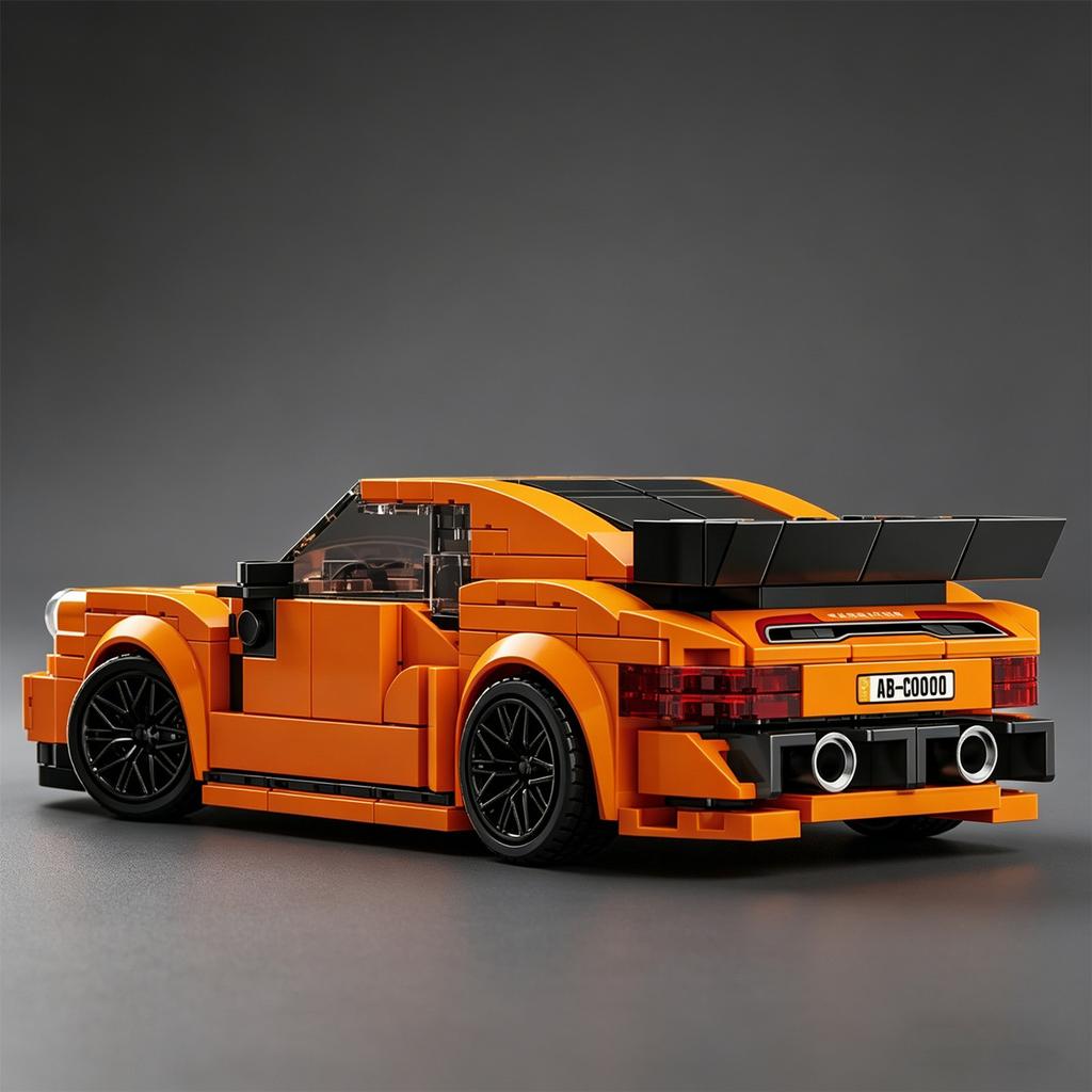 MOC Figurine Urban Racing Series 911 Super Sports Car Building Block Puzzle Toy Car Model Collectible Figurine