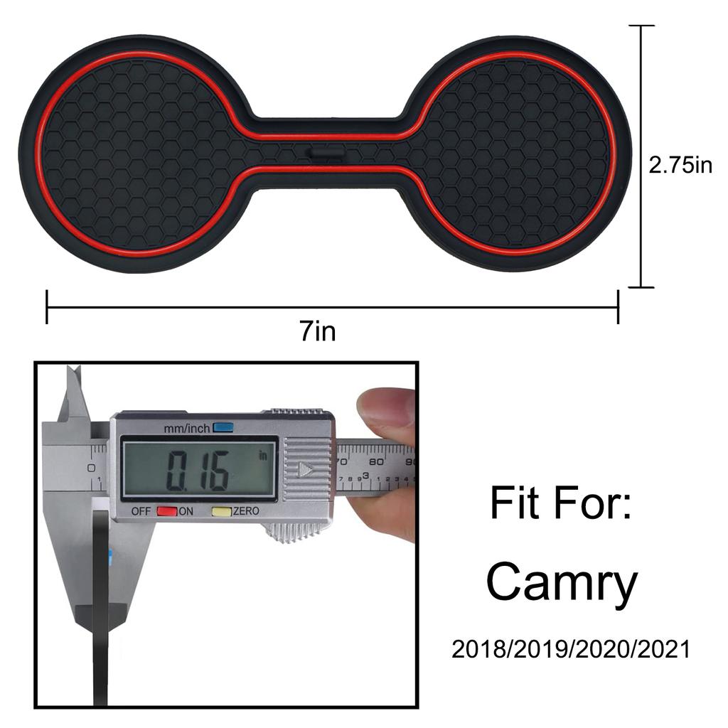 Car Cup Holder Waterproof Anti Slip Insert Coasters Pads Interior Accessories Durable Car Coaster For Toyota Camry 2018-2021