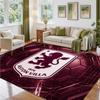 Aston Villa Futbol Tasarımlı Kristal Kadife Halı Yatak Odası Girişi İçin Yumuşak Dekoratif Mat