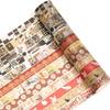 YUBBAEX Masking Washi Tape with Artistic Botanical Retro Style for and Scrapbooks Tape, 12-Roll Set, Patterns, Planners, Decorations, Wrapping,