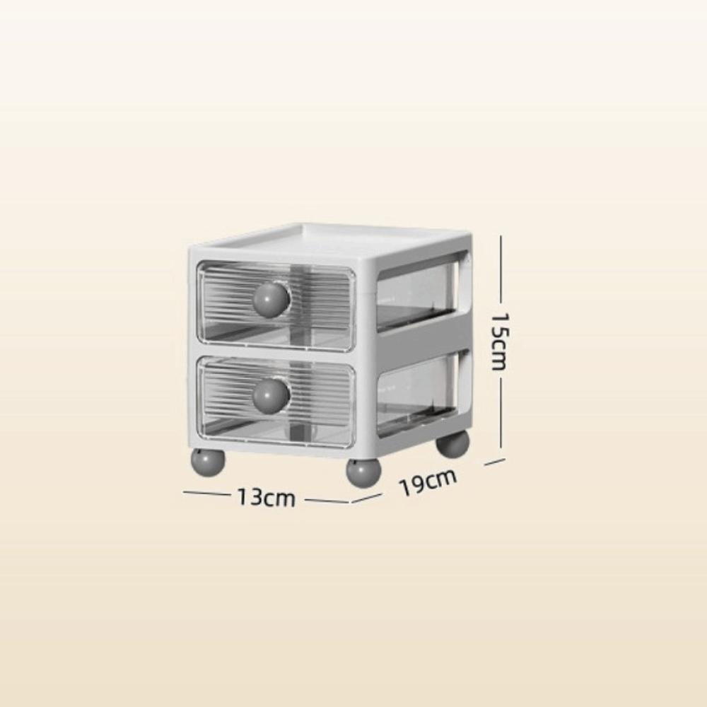 Mehrschichtige Aufbewahrungsbox aus Kunststoff Große Kapazität Schreibtisch-Organizer-Box Zuhause