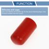 X AUTOHAUX Silicone Cap Silicone Plug Plumbing Processing Mecla Cap Plumbing End Cap Red