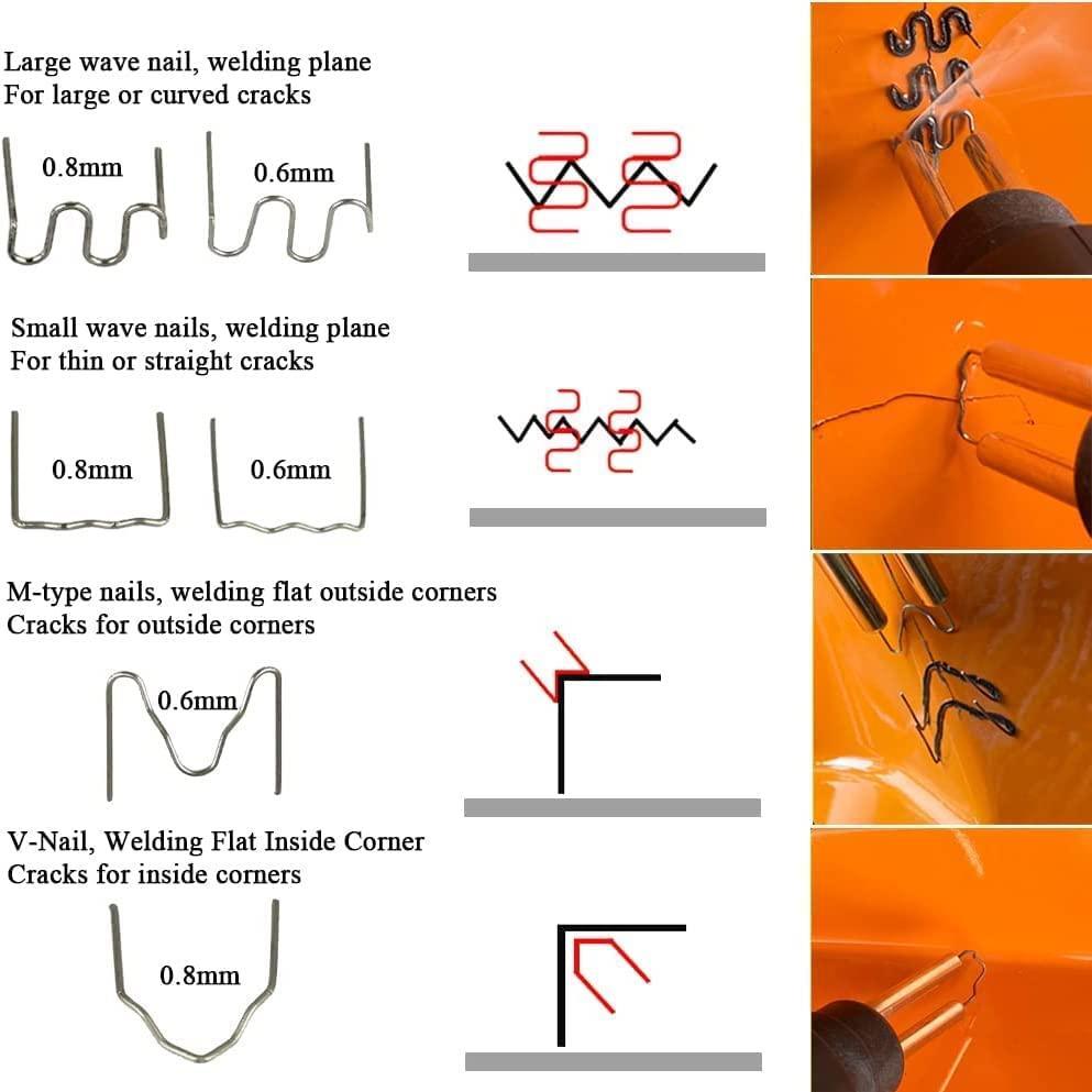 Plastic Welding Machine with Nail Gun for Automobile Bumper Repair and Plastic Crack Melt Welding Tool