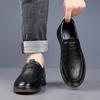 New British Business Leather Shoes Non-slip Breathable Soft-soled Casual Leather Shoes Medium Shoes