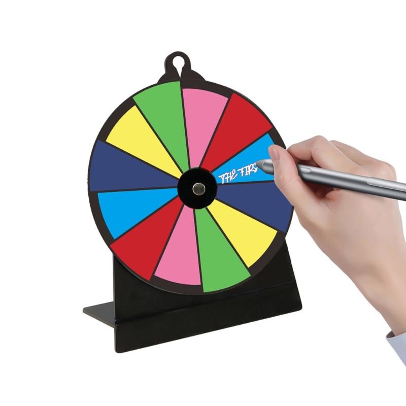 Tabletop Prize Turntable Erasable Reusable Fortune Wheel Fortune Party Turn Plate Wheel Prize Spinnings Game Enduring