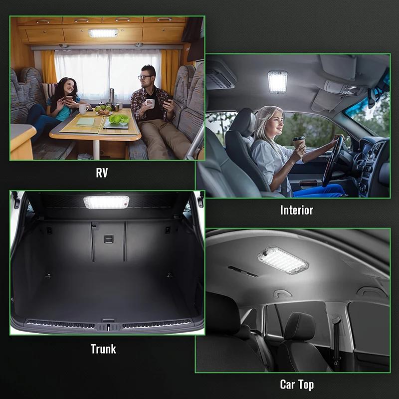 12V-85V LED Ceiling Light Bright Car Indoor Lamp Interior Dome High Brightness Light For Box Trucks Campers Boats RVs Universal