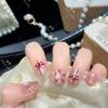 L73 Handmade Fireworks Theme Wearable Cute Short Nails
