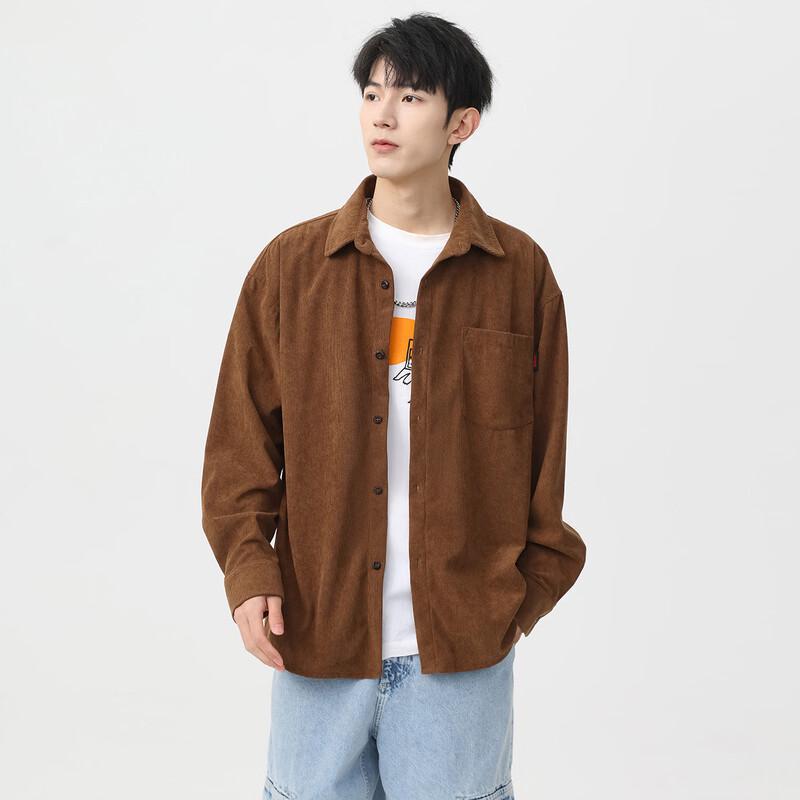 Baleno Men s Loose Fit Corduroy Long Sleeve Shirt Jacket 3XL