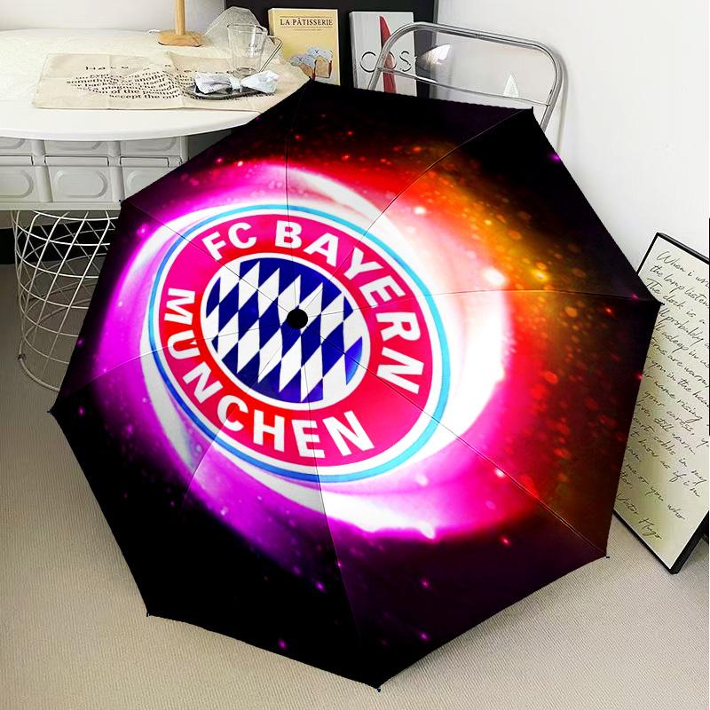 1PC FC Bayern München Printed Umbrella Folding Umbrella, Automatic Umbrella 8-Frame for Travel, Camping Fan Gifts Christmas Gifts