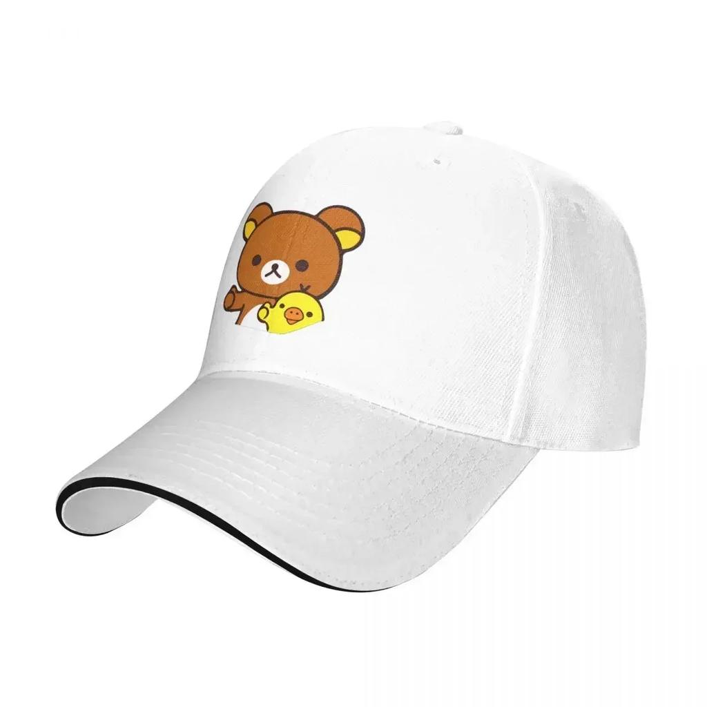 New Rilakkuma Baseball Cap Hip Hop Kawaii Bears Cute Animals Sandwich Hat Unisex Style Adjustable Headwear Sport